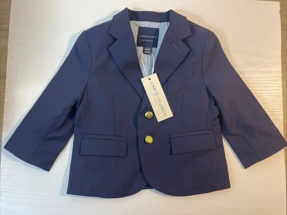 Janie And Jack Blue The Classic Blazer Size 6 To 12 Months Navy Blue